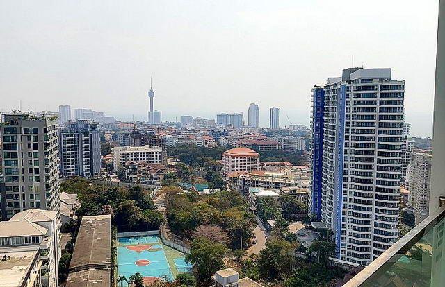 Condominium for sale on Pratumnak Hill showing the balcony view Condominium for sale on Pratumnak Hill showing the balcony view