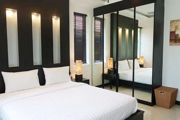 House for rent East Pattaya showing the second bedroom with built-in wardrobes House for rent East Pattaya showing the second bedroom with built-in wardrobes