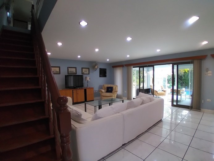 House for rent Pattaya showing the living area and staircase House for rent Pattaya showing the living area and staircase
